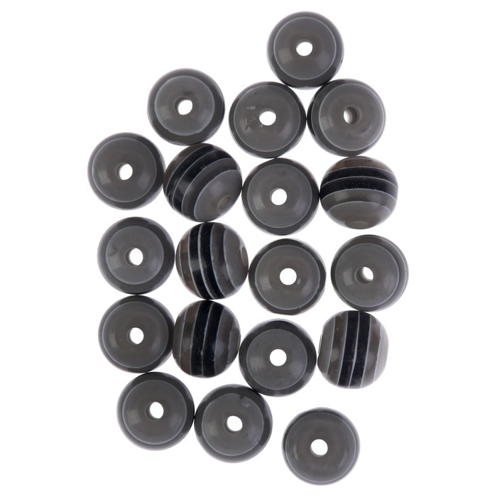 Бусины "Zlatka" акрил STR-12 12мм  набор 50±2шт (18 серый)