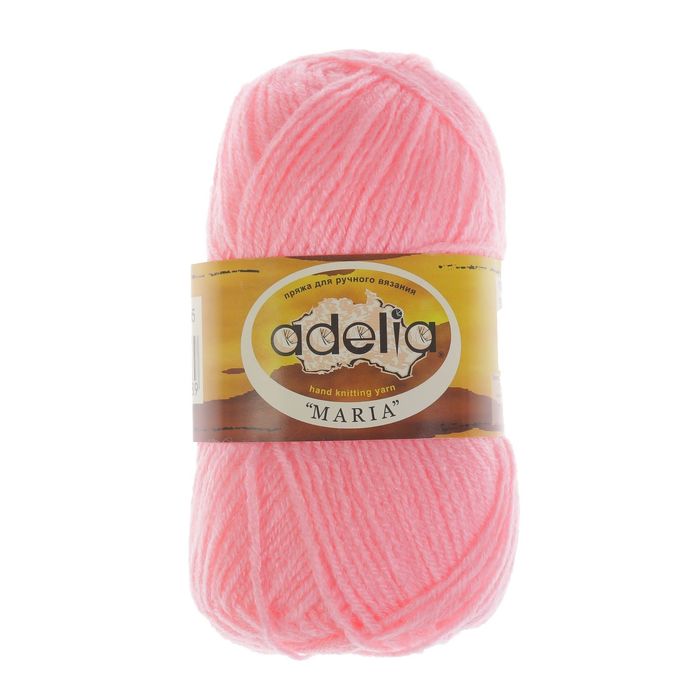 Пряжа "Adelia Maria" 100% акрил 227м/50гр (05 св.розовый)
