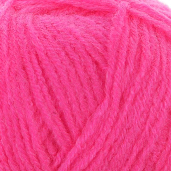 Пряжа "Adelia Maria" 100% акрил 227м/50гр (07 неон.розовый)