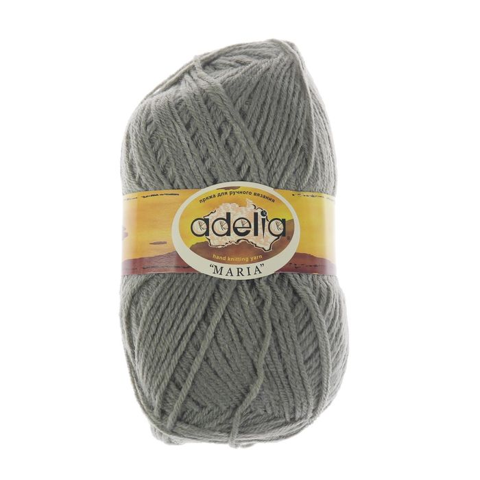 Пряжа "Adelia Maria" 100% акрил 227м/50гр (23 серо-зелёный)