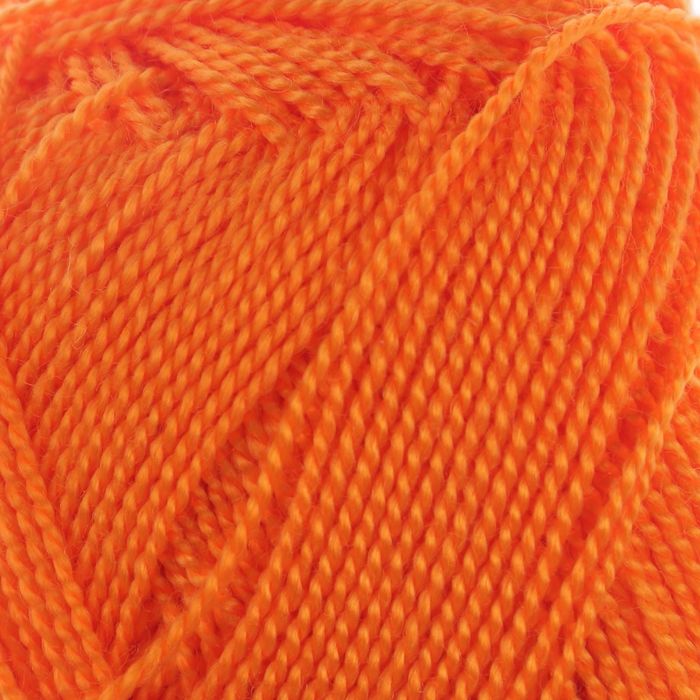 Пряжа "Adelia Aura" 100% акрил 250м/50гр (119 неон.оранжевый)