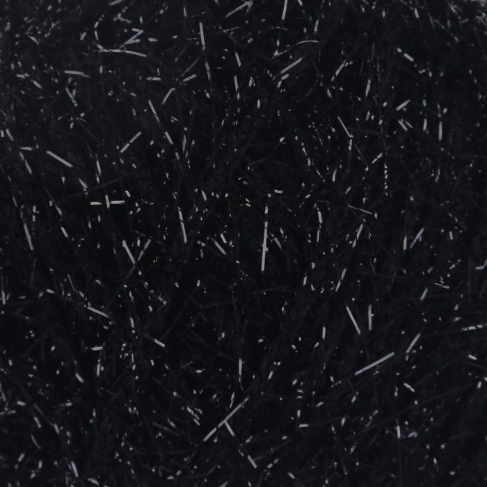 Пряжа "Adelia Brilliant" 100% полиэстер 90м/50гр (02 черный)