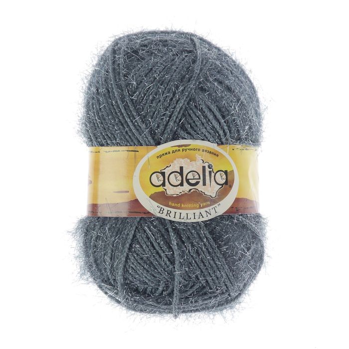 Пряжа "Adelia Brilliant" 100% полиэстер 90м/50гр (16 серо-зеленый)