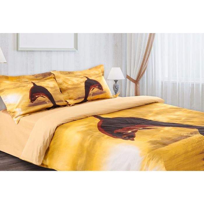Постельное бельё "Этель 3Д" Сансет 2.0 сп 180*210 см, 220*240 см, 50*70 + 5 см 2 шт.