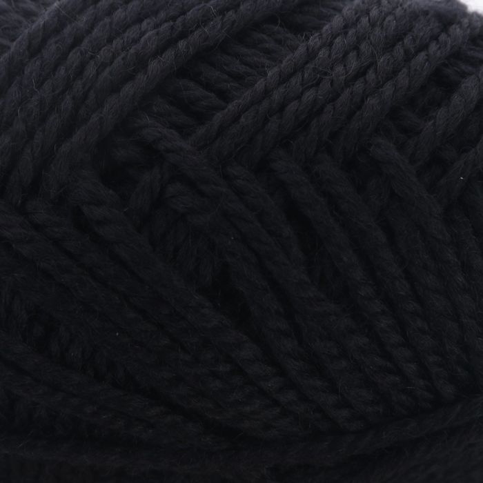 Пряжа "Adelia Fiona" 50% шерсть, 50% акрил 90м/50гр (622 черный)