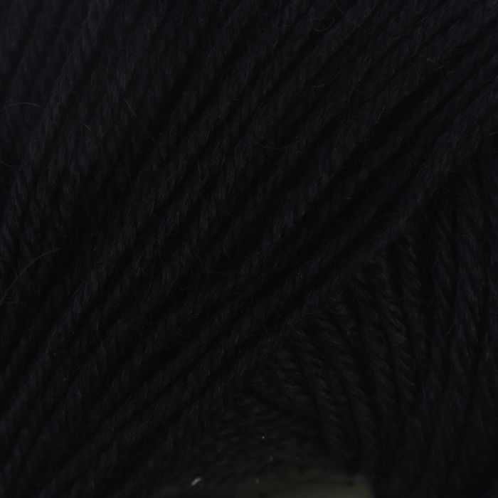 Пряжа "Adelia Claire" 50% шерсть, 50% акрил 138м/50гр (622 черный)