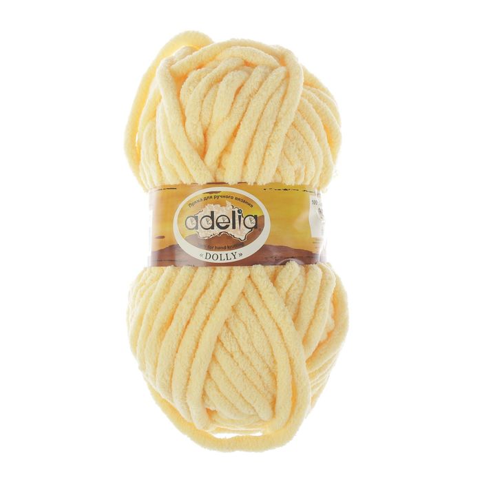 Пряжа "Adelia Dolly" 100% полиэстер 40м/100гр (03 св.желтый)