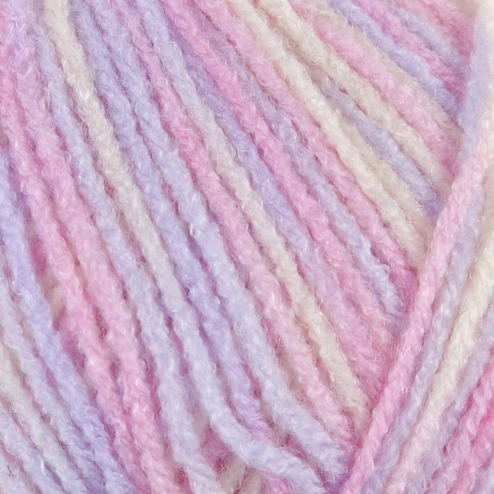 Пряжа "Adelia Jane" 100% акрил 227м/50гр (02 белый-бл.роз-бл.сирен)