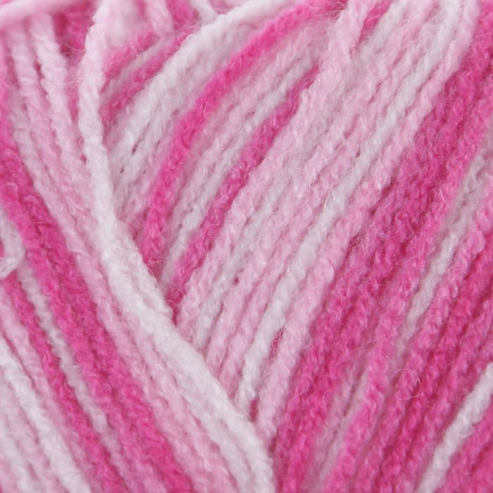 Пряжа "Adelia Jane" 100% акрил 227м/50гр (15 белый-сиреневый-св.сирен)