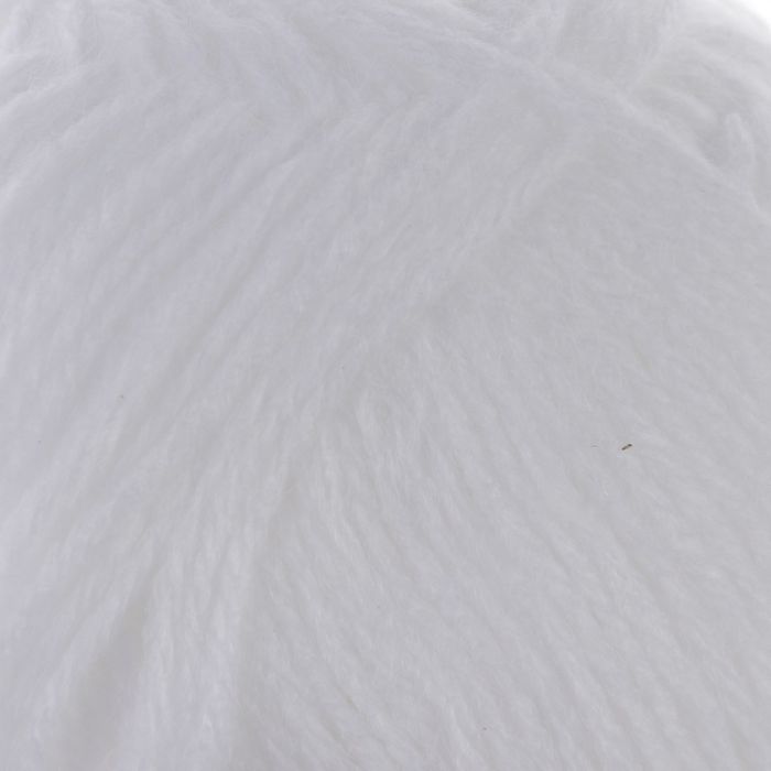 Пряжа "Adelia Justin" 75% акрил, 25% нейлон 246м/100гр (01 белый)