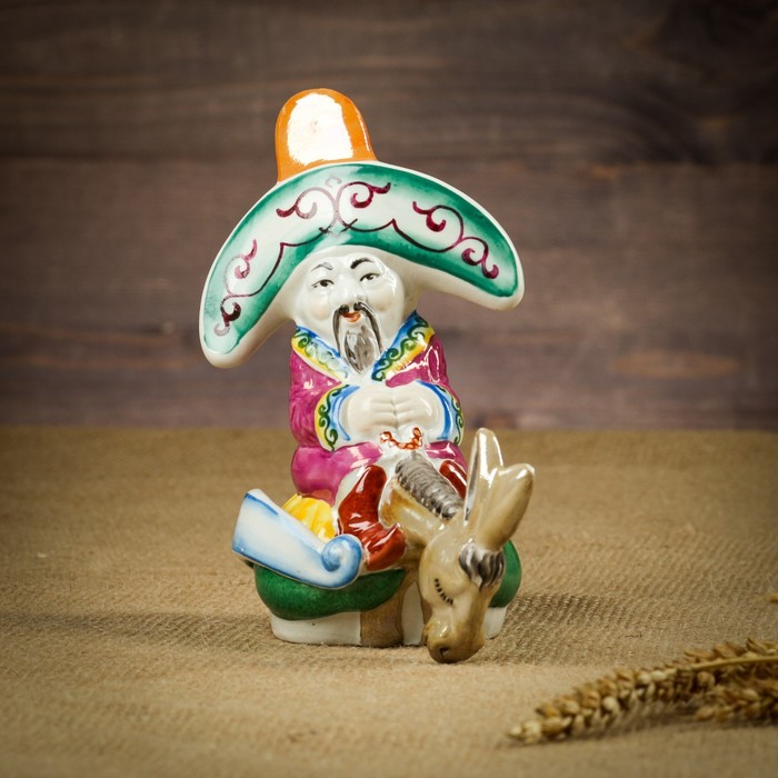 Сувенир "Бай на ишаке" фарфор, ручная работа