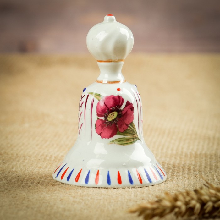 Сувенир "Колокольчик" фарфор, ручная работа, средний   МИКС
