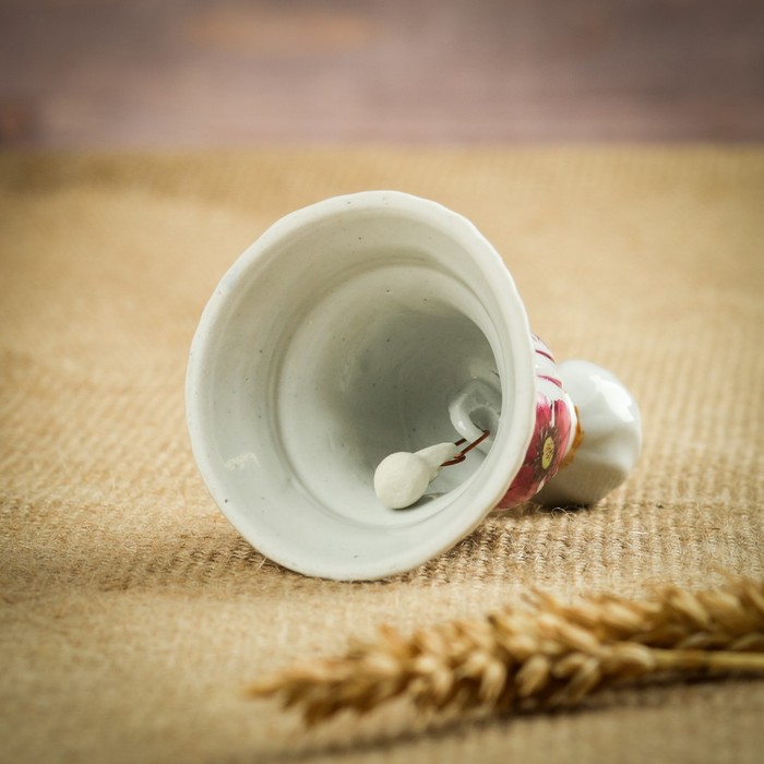 Сувенир "Колокольчик" фарфор, ручная работа, средний МИКС