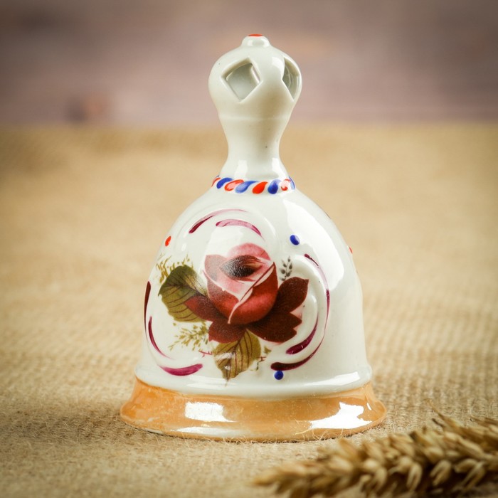 Сувенир "Колокольчик" фарфор, ручная работа, средний МИКС