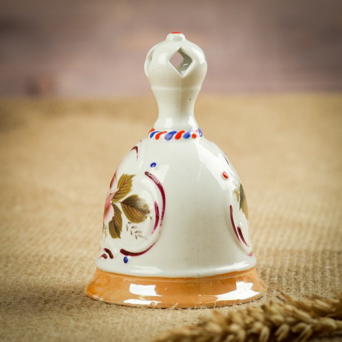 Сувенир "Колокольчик" фарфор, ручная работа, средний МИКС