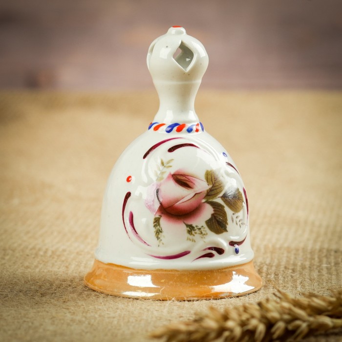 Сувенир "Колокольчик" фарфор, ручная работа, средний МИКС