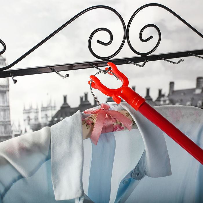 Съемник для одежды, труба в цвет вилки, L=124, вилка 5*5, цвет микс