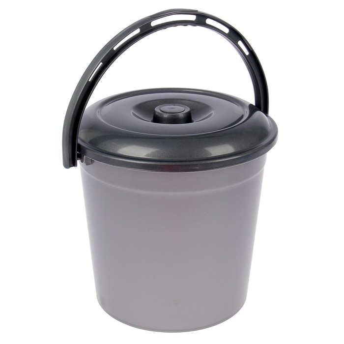 Ведро с крышкой 10 л "Графит"