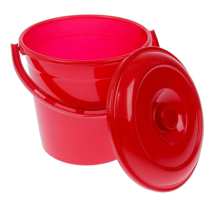 Ведро с крышкой 10 л "Рубин"
