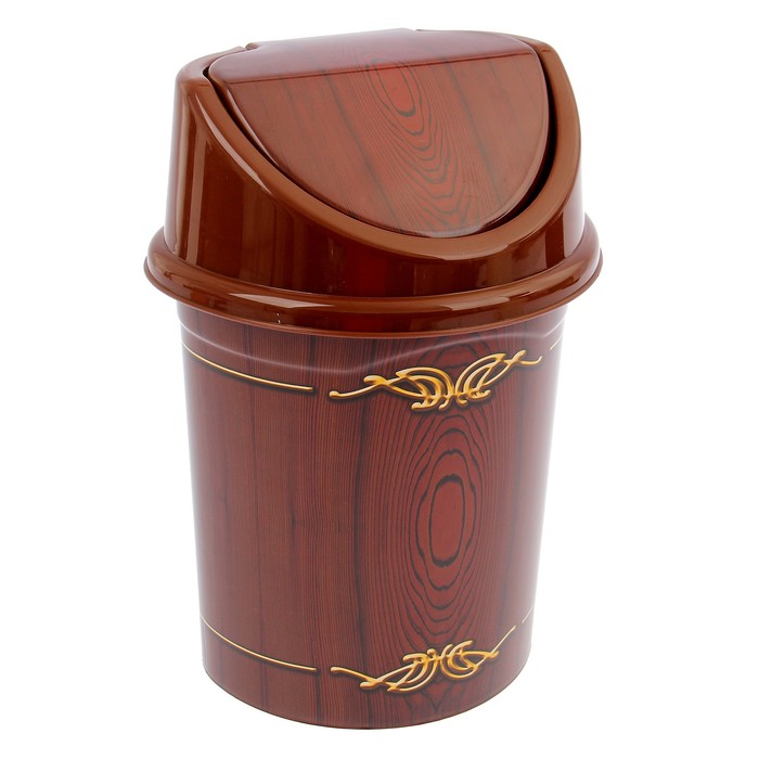 Ведро с плавающей крышкой 8 л "Дерево"