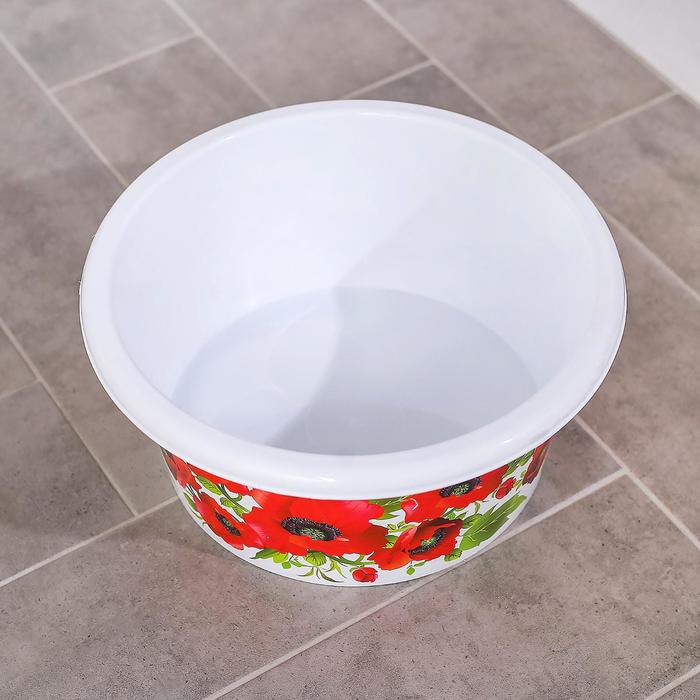 Таз 10 л "Красные маки"