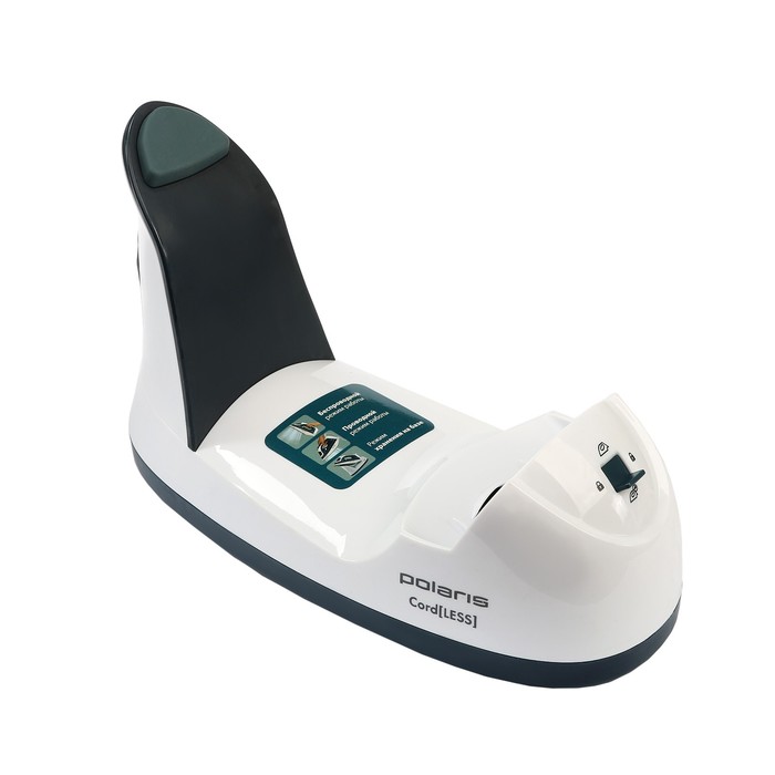 Утюг Polaris PIR 2479K CordLESS, 2400 Вт, керам.подошва, беспроводной, сине-белый