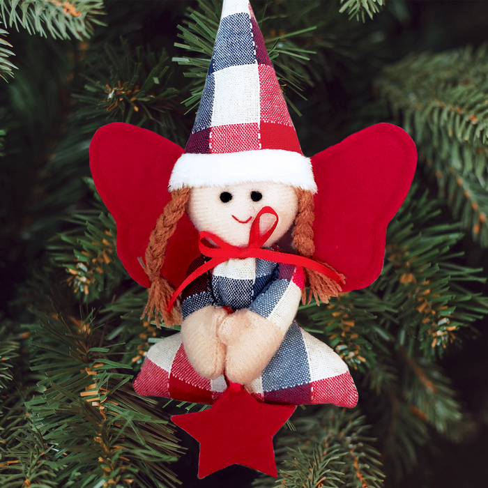 Набор для создания подвесной елочной игрушки из фетра "Ангелочек"