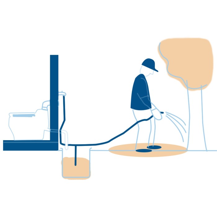 Бак "Separett Ejector Tank", в наборе шланг L=10 м