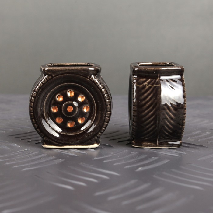 Коньячный набор "Машина седан" белая, 3 предмета, 100 мл, 2 рюмки