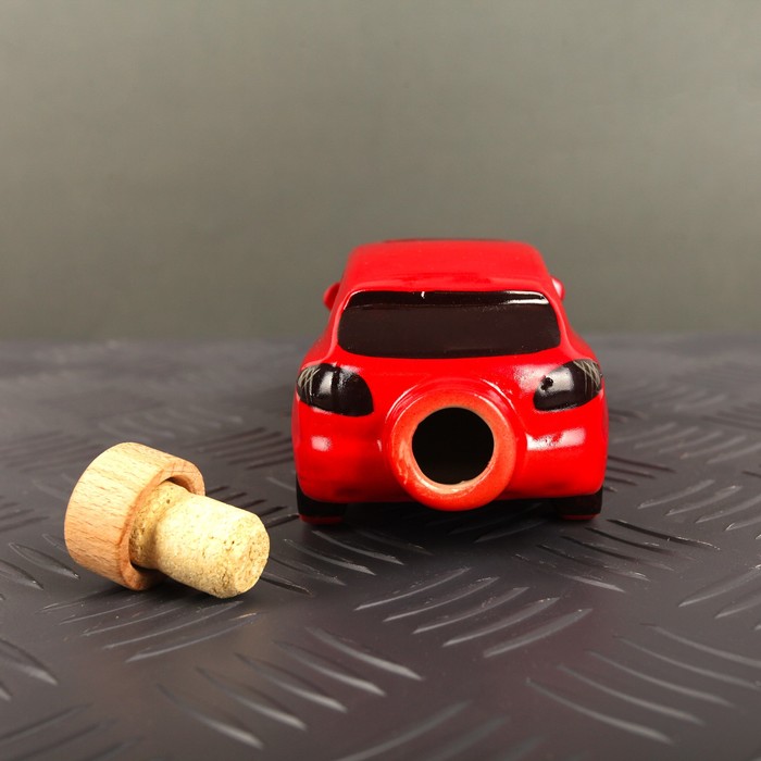 Коньячный набор "Внедорожник №2" 3 предмета, красный 250 мл, 2 рюмки