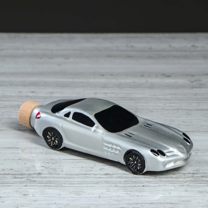 Коньячный набор "Машина купе" белая, 3 предмета, 100 мл, 2 рюмки