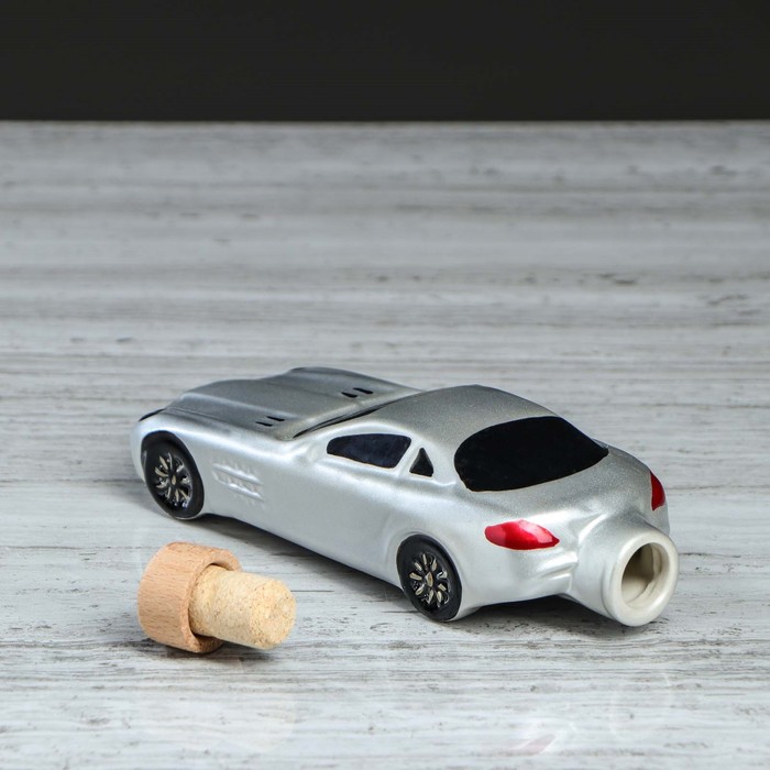 Коньячный набор "Машина купе" белая, 3 предмета, 100 мл, 2 рюмки