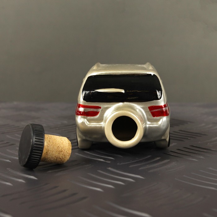 Коньячный набор "Внедорожник №3" 3 предмета, белый 250 мл, 2 рюмки