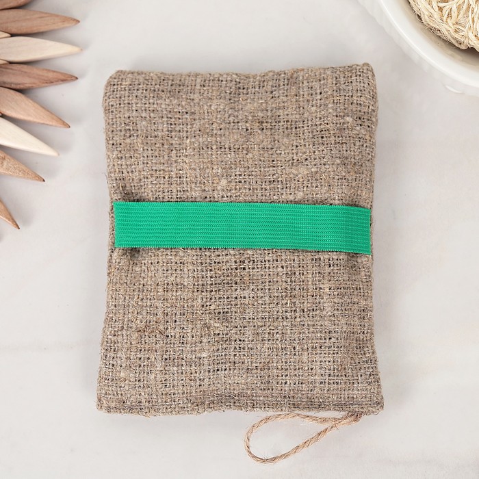 Мочалка льняная "Антицеллюлитная" с органическим мылом