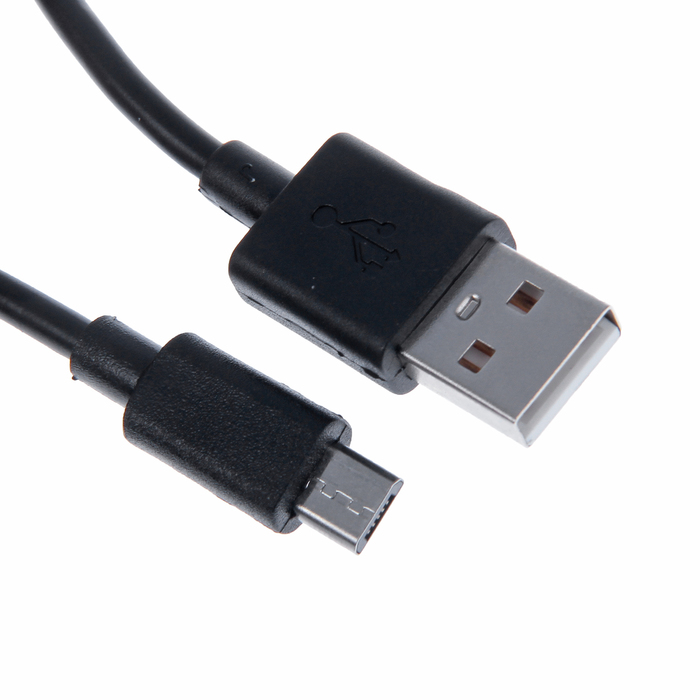 Кабель USB2.0 Qumann USB-microUSB,1м,2,1А,PVC оплётка,пластмассовые коннекторы,цвет:чёрный