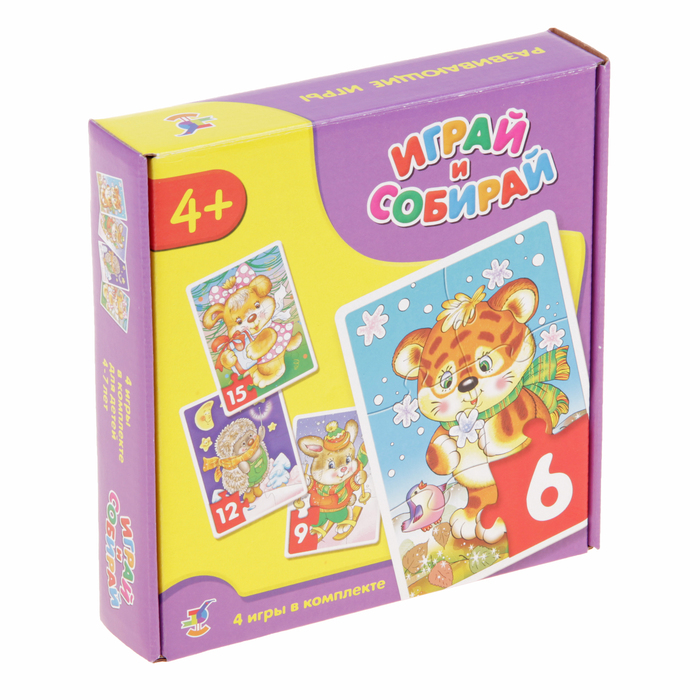 Пазлы "Играй и собирай", 6/9/12/15 элементов
