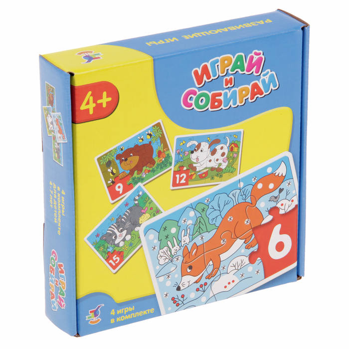 Пазлы "Играй и собирай", 6/9/12/15 элементов
