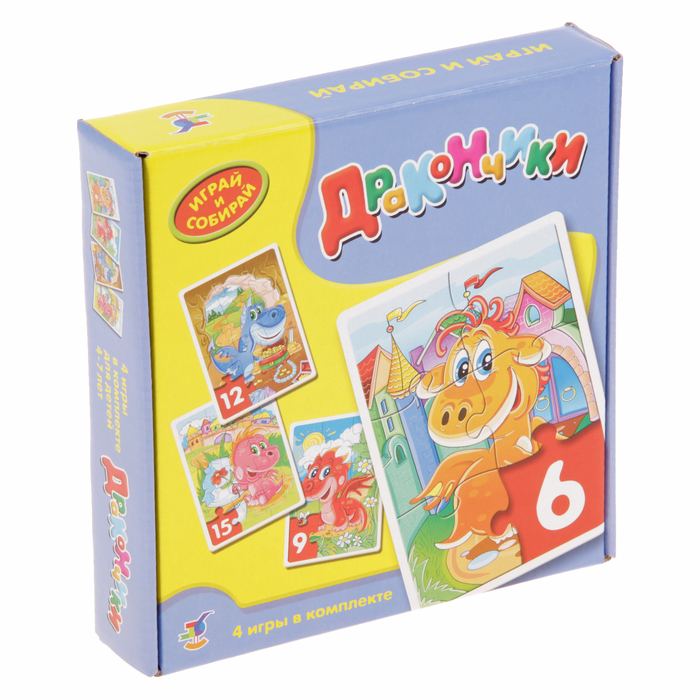 Пазлы "Играй и собирай", 6/9/12/15 элементов