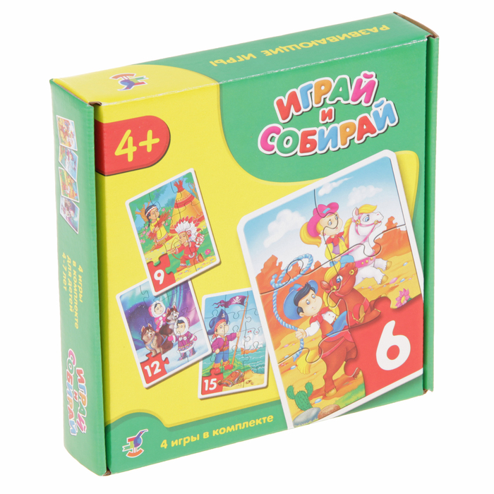 Пазлы "Играй и собирай", 6/9/12/15 элементов