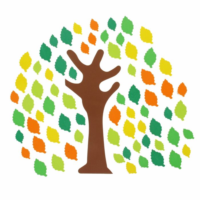 Развивающая аппликация "Дерево с листиками"