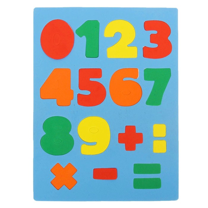 Рамка-вкладыш "Мягик. Учим цифры" цвета МИКС