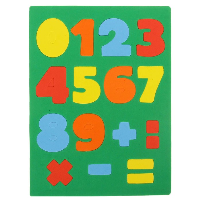 Рамка-вкладыш "Мягик. Учим цифры" цвета МИКС