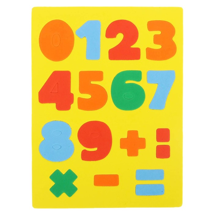 Рамка-вкладыш "Мягик. Учим цифры" цвета МИКС