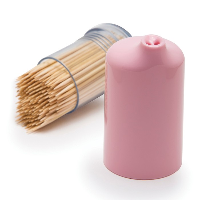 Диспенсер для зубочисток Toothpig розовый