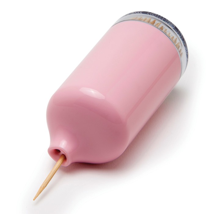 Диспенсер для зубочисток Toothpig розовый