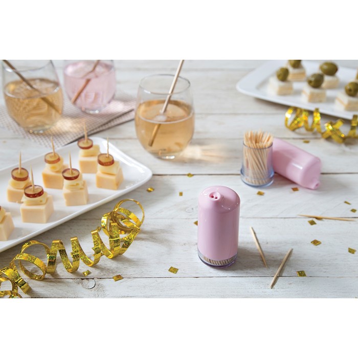 Диспенсер для зубочисток Toothpig розовый