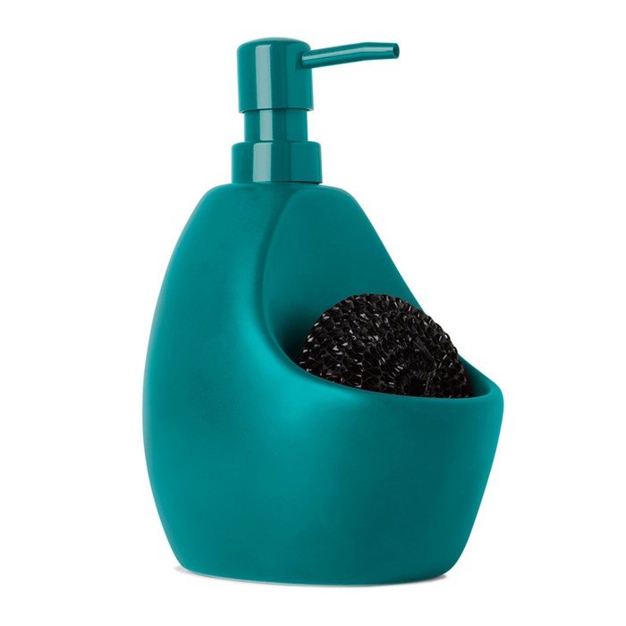Диспенсер для мыла с подставкой для губки Joey сине-зелёный
