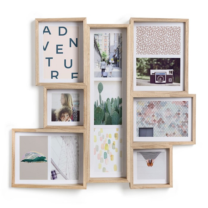 Мультирамка настенная Edge натуральное дерево