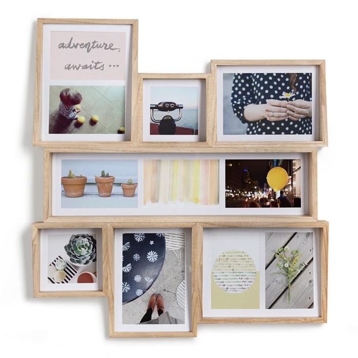 Мультирамка настенная Edge натуральное дерево