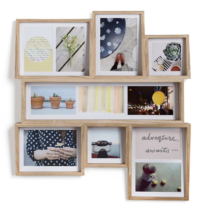 Мультирамка настенная Edge натуральное дерево